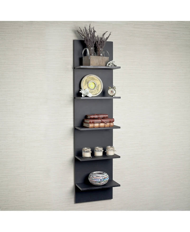 Danya B. Grain Finish Wide Column Wall Shelf