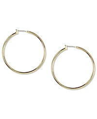 Anne Klein Gold-tone Thin Hoop Earrings, 1.6"