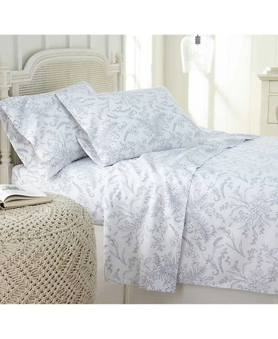 Southshore Fine Linens Ultra-Soft Floral or Solid 4-Pc. Sheet Set, California King