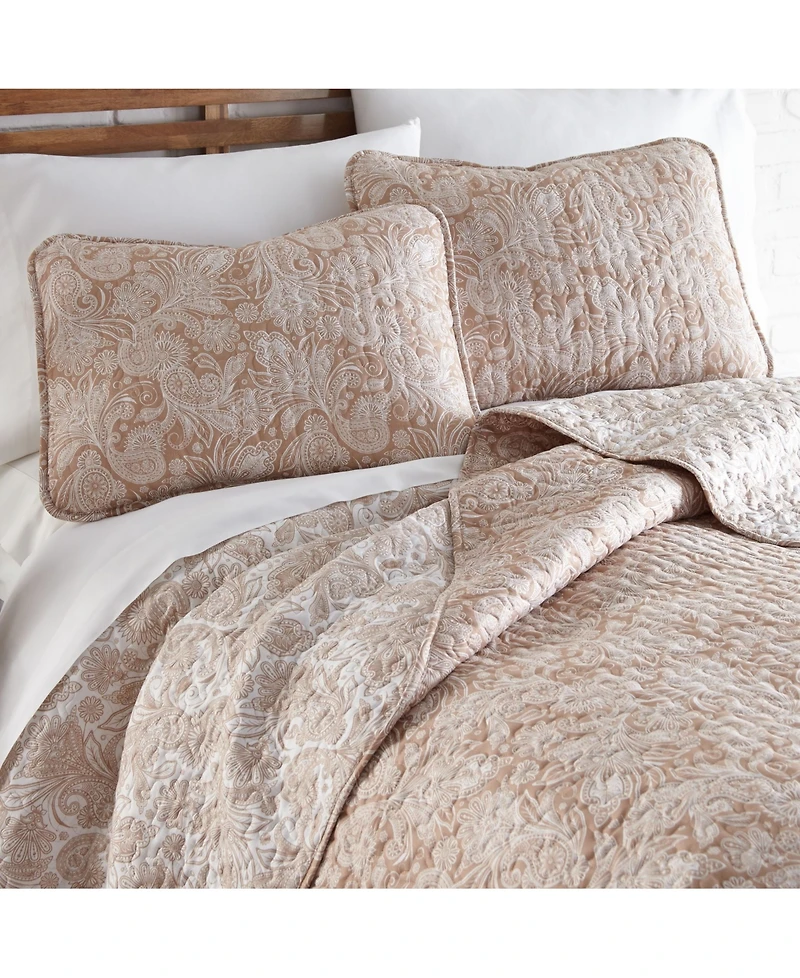 Southshore Fine Linens Boho Perfect Paisley Lightweight Reversible Quilt Set