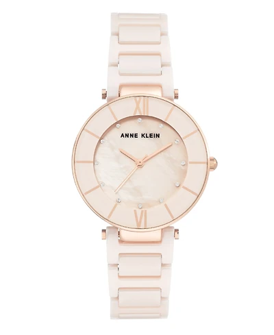 Anne Klein Genuine Mother of Pearl Dial with Cubic Zirconia Crystals Watch
