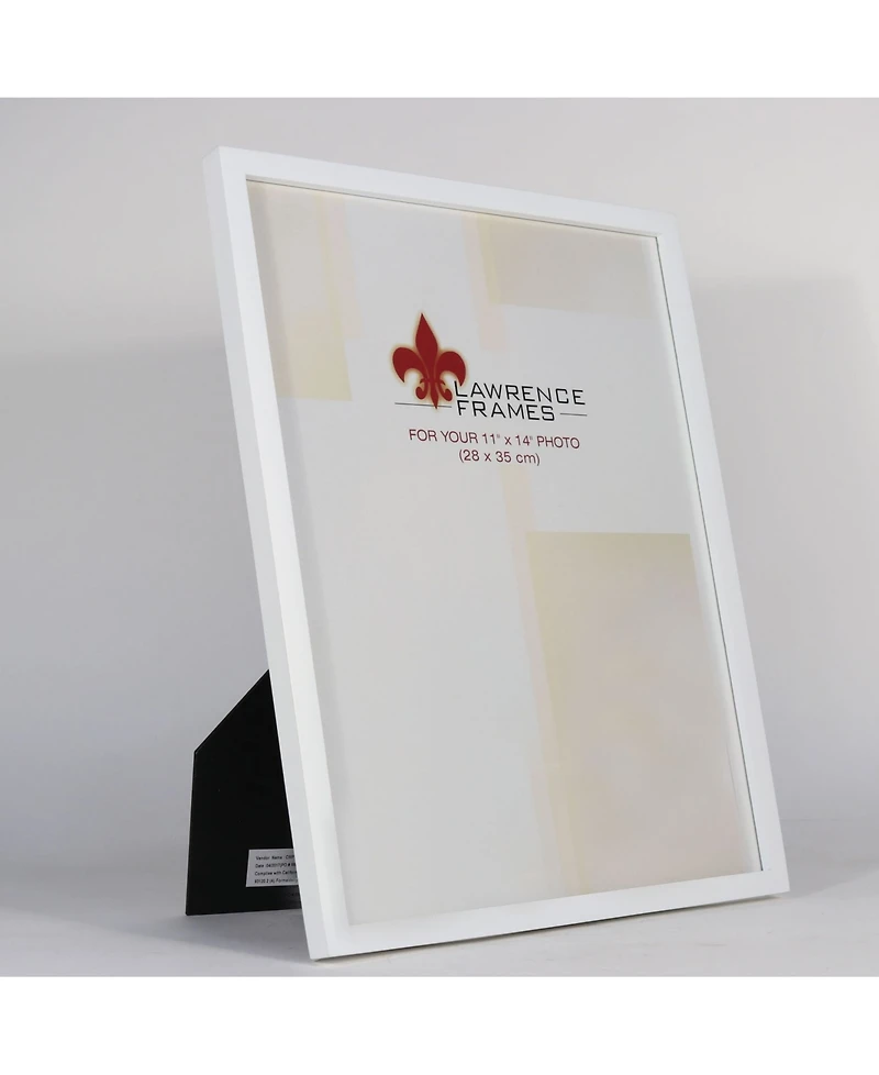 Lawrence Frames White Wood Picture Frame - Gallery Collection - 11" x 14"