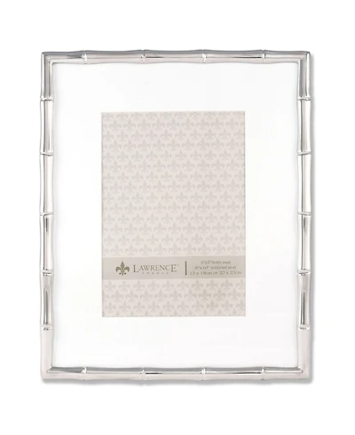 Lawrence Frames 710180 Silver Metal Bamboo 8x10 Matted For Picture Frame - 5" x 7"