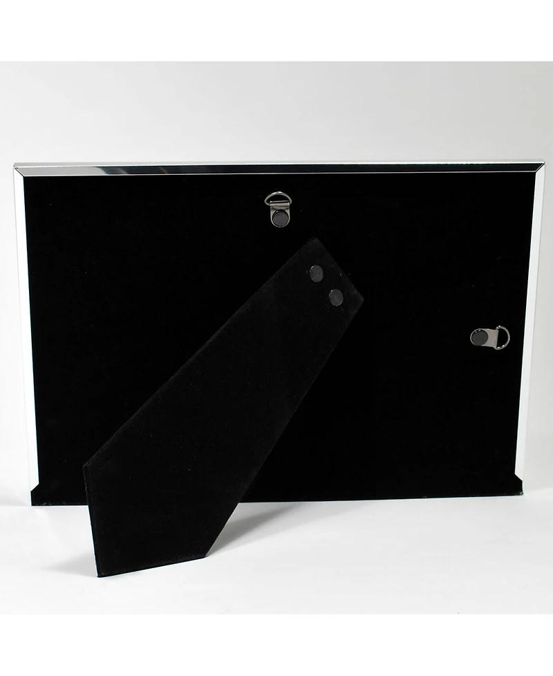 Lawrence Frames Brushed Silver Metal and Shiny Metal Two Tone Hinged Double Opening Panel
