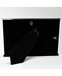 Lawrence Frames Brushed Silver Metal and Shiny Metal Two Tone Hinged Double Opening Panel