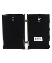 Lawrence Frames Hinged Double Silver Standard Metal Picture Frame
