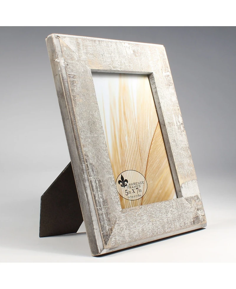 Lawrence Frames Distressed Gray Wood with White Wash Picture Frame
