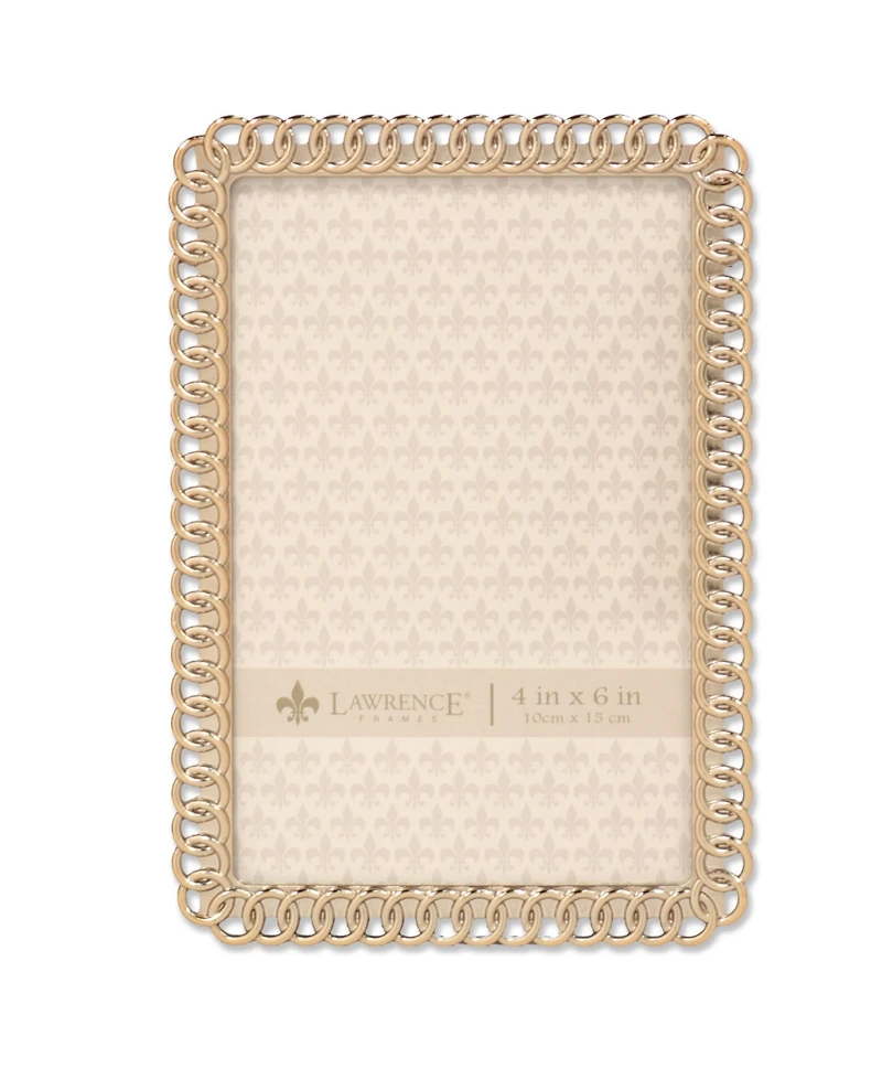 Lawrence Frames Gold Metal Picture Frame - Eternity Rings - 4" x 6"