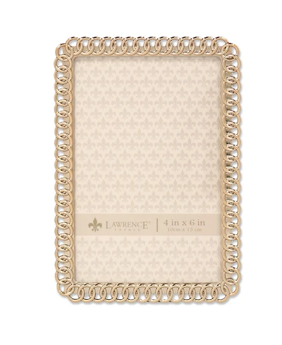 Lawrence Frames Gold Metal Picture Frame - Eternity Rings - 4" x 6"