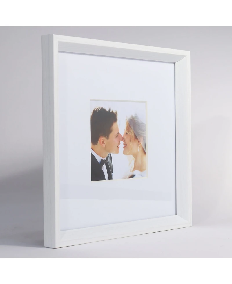 Lawrence Frames Wide Border Matted Frame - Gallery White 10x10 - 5" x 5"