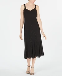 R&M Richards Sleeveless Beaded V-Neck Dress and Jacket