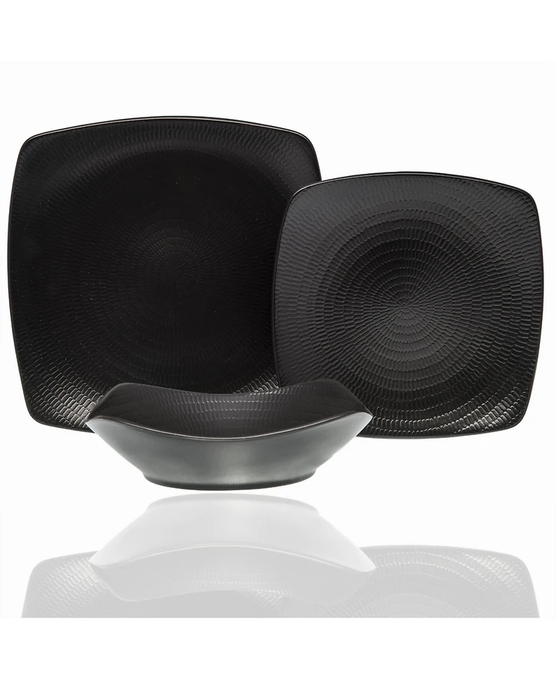 Red Vanilla Black Rice 18-piece Dinner Set