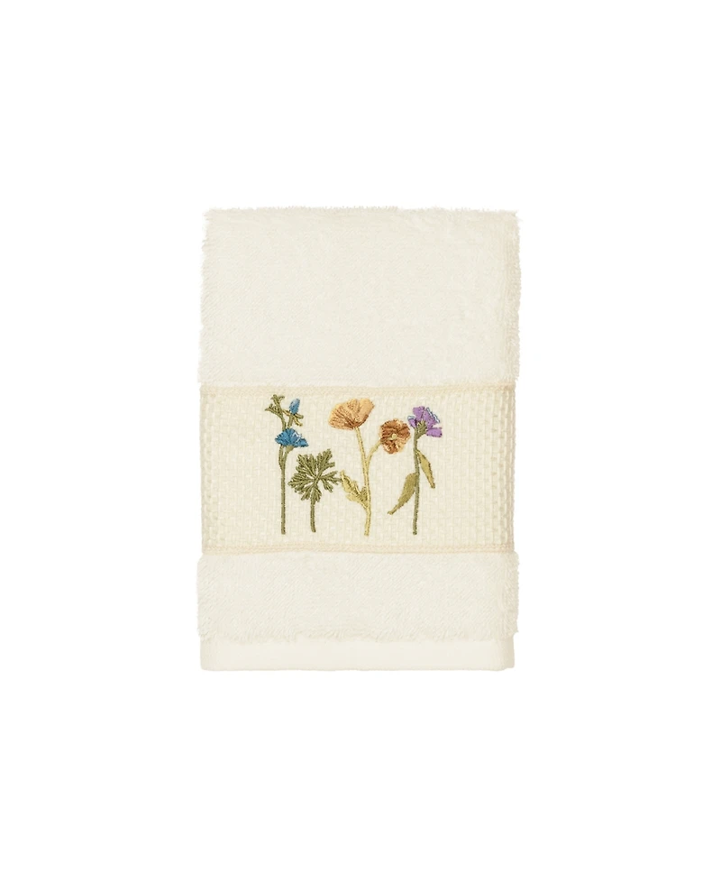 Linum Home Turkish Cotton Serenity Embellished Washcloth