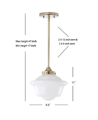 Jonathan Y Kurtz 9.5" Adjustable Drop Led Pendant