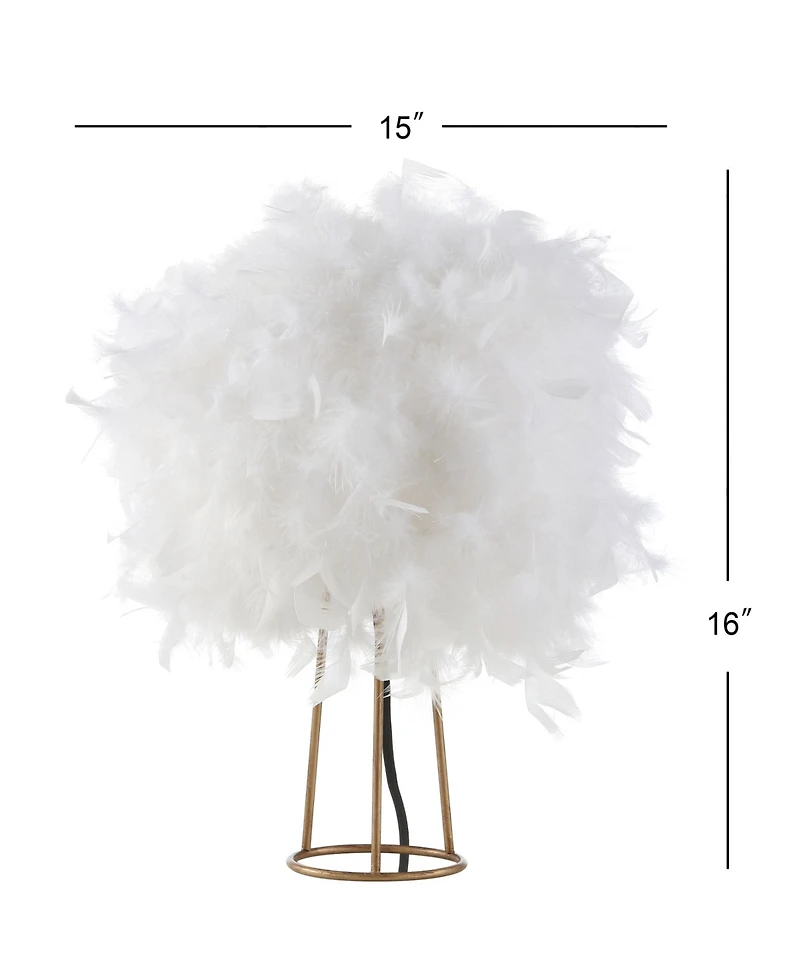 Jonathan Y Stork 16" Feather Led Table Lamp