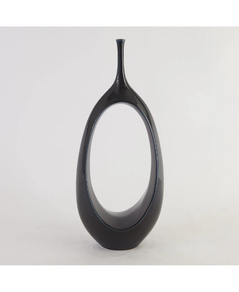 Global Views Open Oval Ring Vase Small