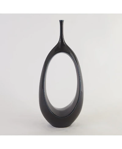 Global Views Open Oval Ring Vase Small