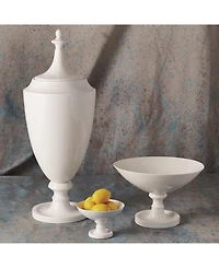 Global Views White Grand Pedestal Bowl Large
