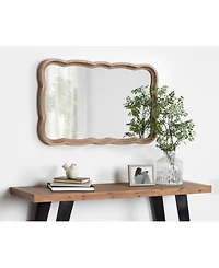 Kate and Laurel Hatherleigh Scallop Wood Wall Mirror