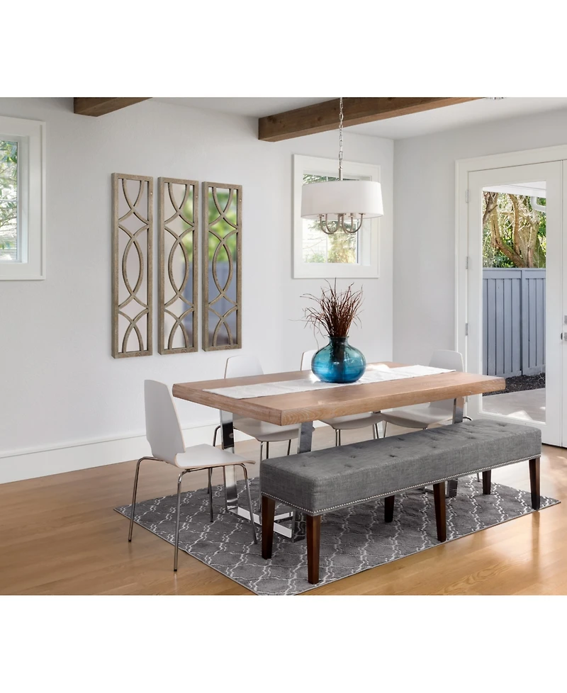 Kate and Laurel Tolland Wood Panel Wall Mirror