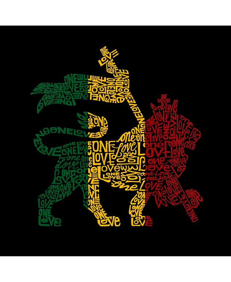 La Pop Art Mens Premium Blend Word T-Shirt, One Love