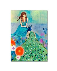 Wyanne 'Peacock Garden' Canvas Art - 14" x 19"