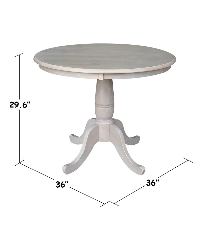 International Concepts 36" Round Top Pedestal Table