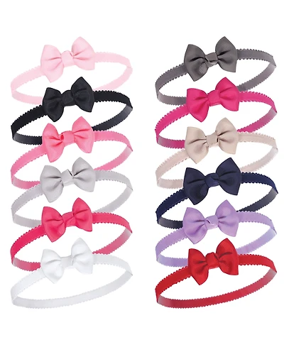 Hudson Baby Girls 12Pk Synthetic Headbands
