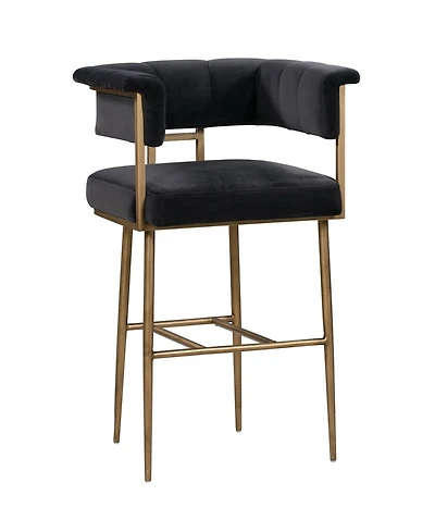 Astrid Velvet Bar Stool