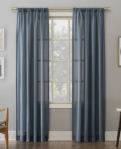 Amalfi Linen Blend Textured Semi-Sheer Rod Pocket Curtain Panel