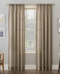 Amalfi Linen Blend Textured Semi-Sheer Rod Pocket Curtain Panel