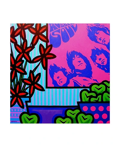 John Nolan 'Still Life With The Beatles' Canvas Art - 18" x 18"