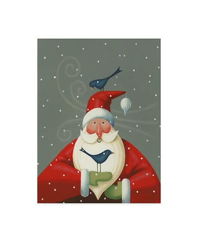 Margaret Wilson 'Santa With Bluebirds' Canvas Art - 14" x 19"