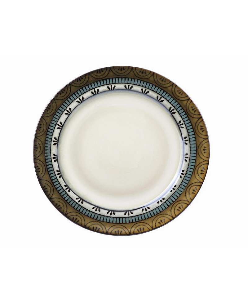 Lorren Home Trends 16 Piece Glazed Dinnerware