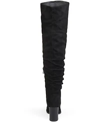 Journee Collection Women's Kaison Stacked Heel Over The Knee Boots