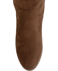 Journee Collection Women's Sanora Wide Calf Stacked Heel Mid Shaft Boots