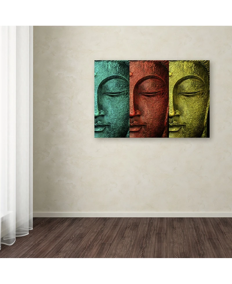 Mark Ashkenazi 'Buddha Face' Canvas Art - 22" x 32"