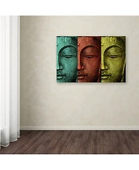 Mark Ashkenazi 'Buddha Face' Canvas Art - 22" x 32"