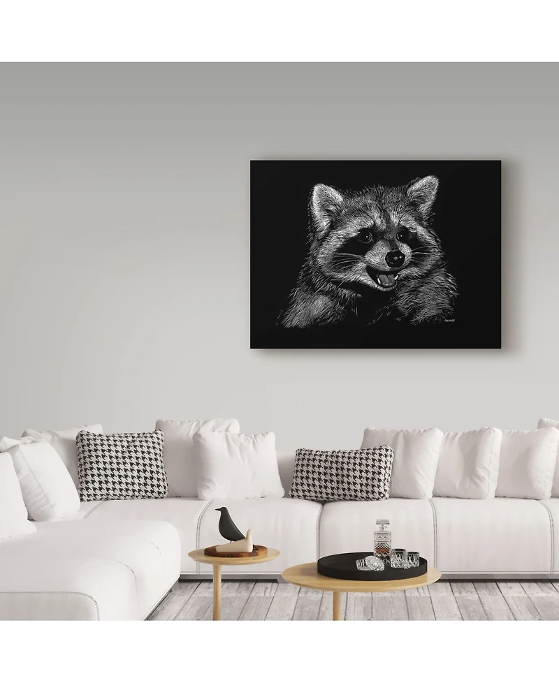 Geraldine Aikman 'Racoon' Canvas Art - 19" x 14"