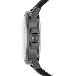 Folio Mens Black Strap Automatic Watch 44mm