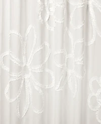 Lush Decor Ruffle Flower Shower Curtain, 72" x