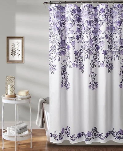 Lush Decor Tanisha Floral Shower Curtain, 72" x
