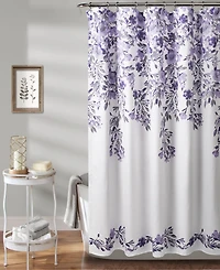 Lush Decor Tanisha Floral Shower Curtain, 72" x
