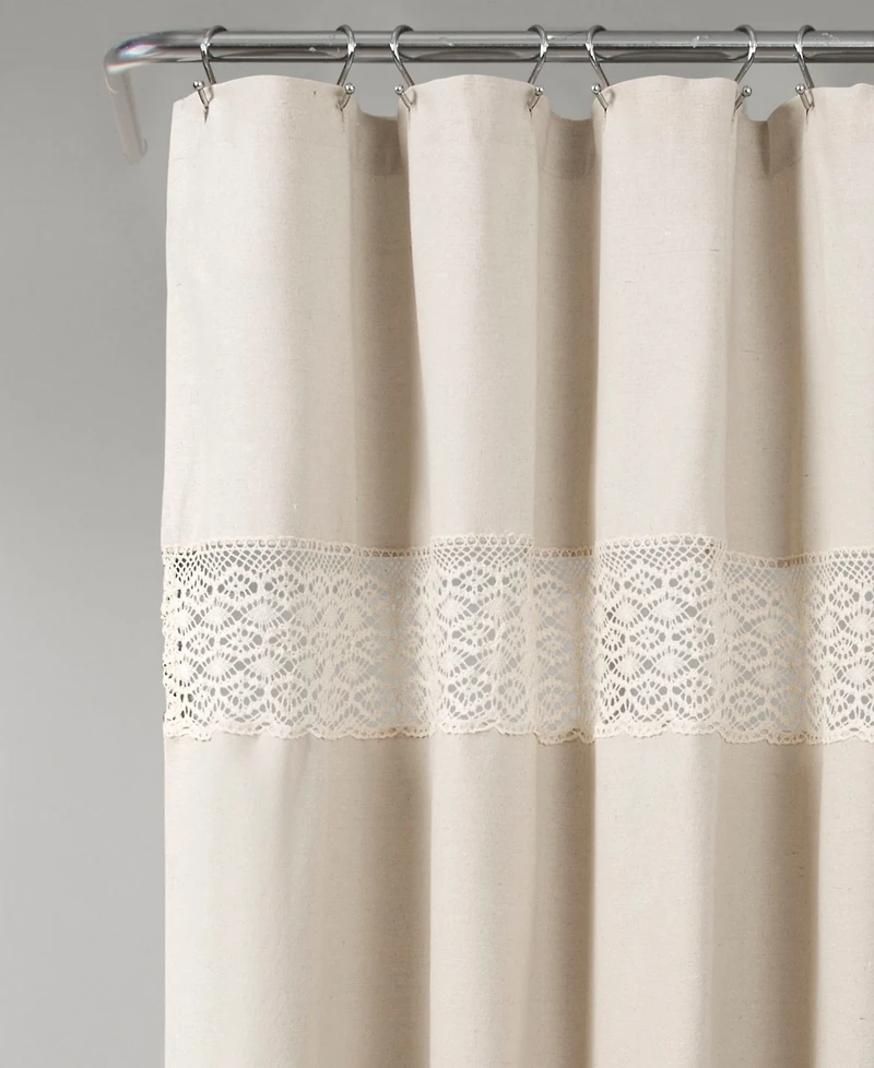 Lush Decor Dana Lace Shower Curtain, 72" x