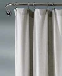 Lush Decor Linen Button Shower Curtain, 72" x