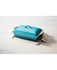 Le Creuset Caribbean Heritage Stoneware 12" x 9" Covered Rectangular Baking Dish