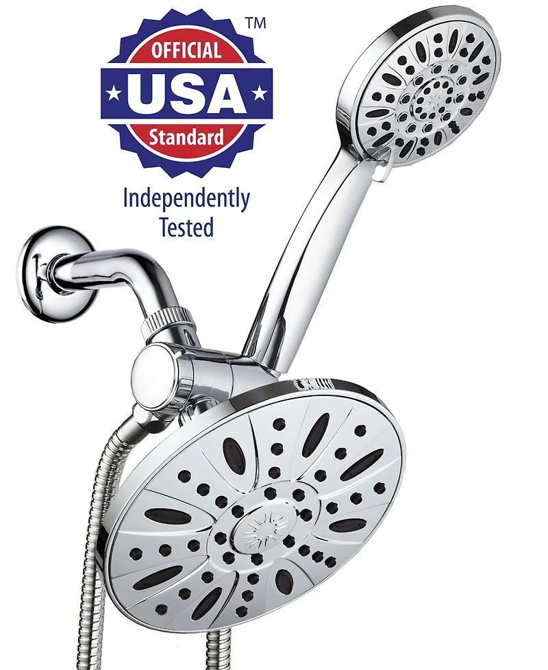 AquaDance Premium High Pressure 3-way Rainfall Combo Shower Head