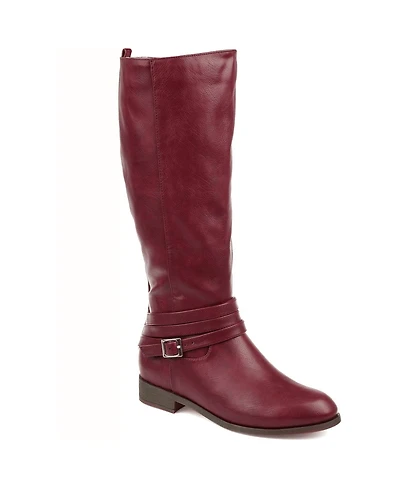 Journee Collection Women's Ivie Wide Calf Knee High Riding Boots