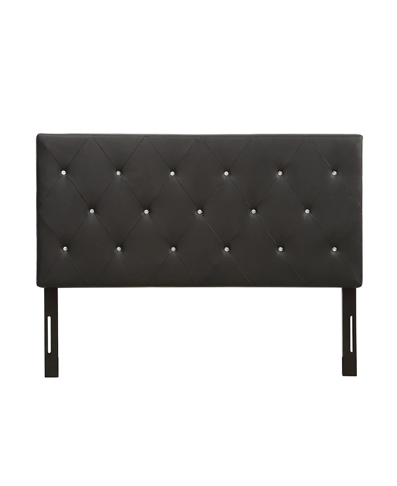 Ac Pacific Contemporary Crystal Diamond Tufted Queen Headboard