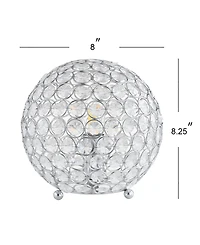 Jonathan Y Gemma 8.25" Acrylic/Metal Led Table Lamp
